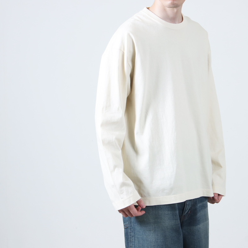 CURLY(꡼) AGED COTTON TEE L/S