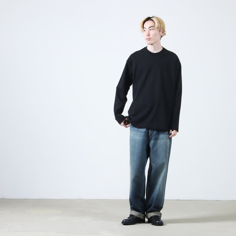 CURLY(꡼) AGED COTTON TEE L/S