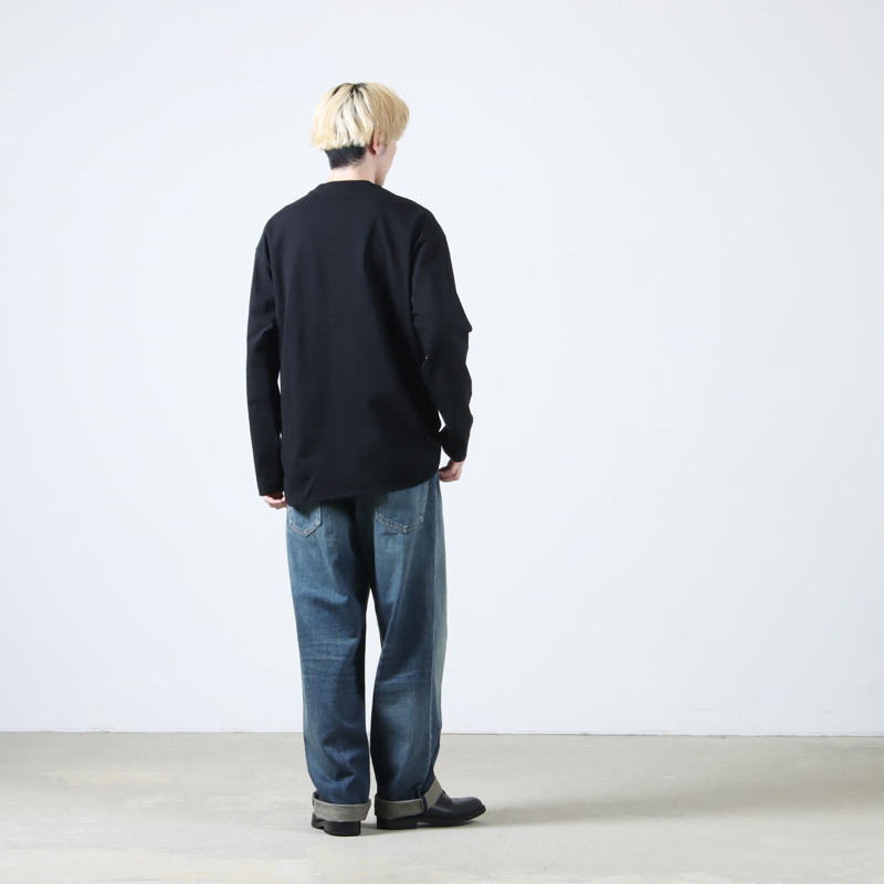 CURLY(꡼) AGED COTTON TEE L/S