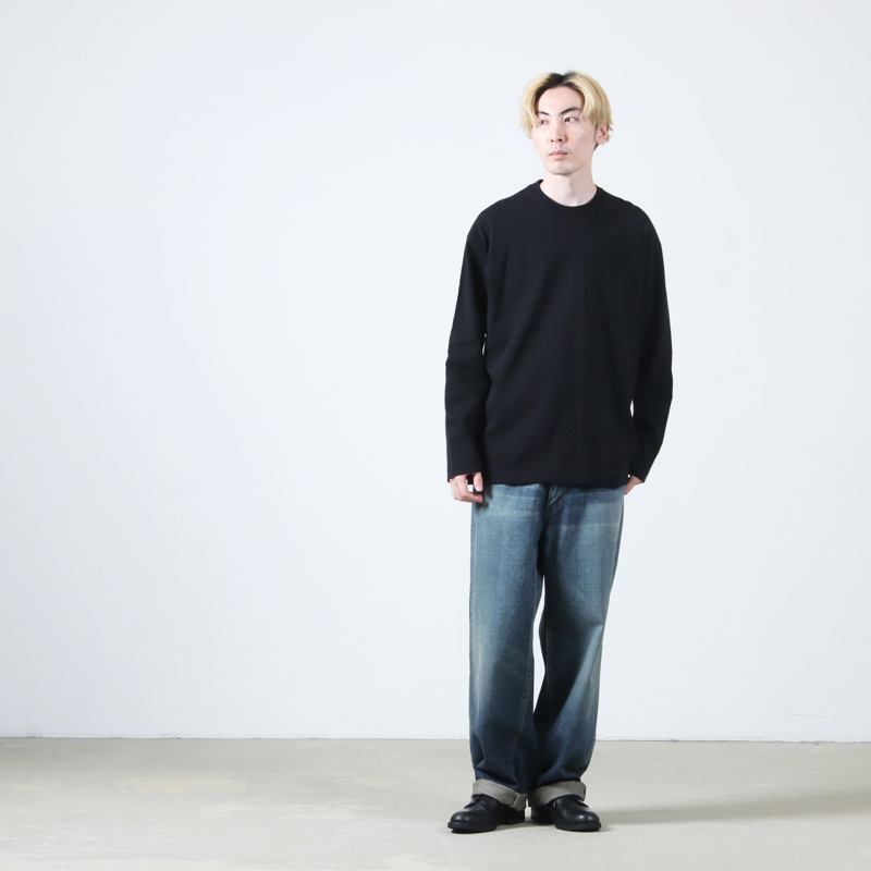 CURLY(꡼) AGED COTTON TEE L/S