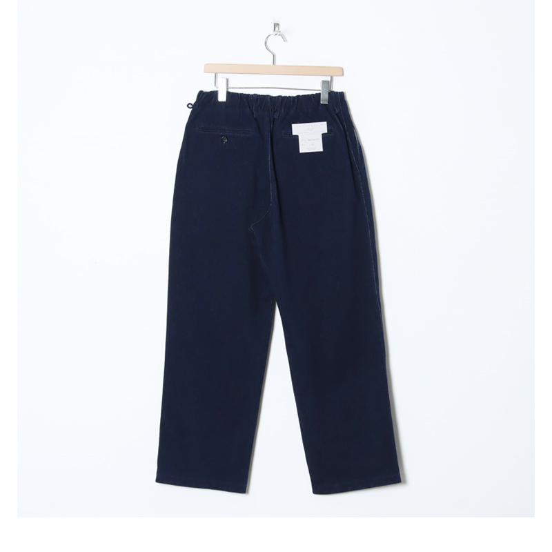 CURLY(�����꡼) KNIT DENIM 2 TUCK EZ WIDE SLACKS -INDIGO-