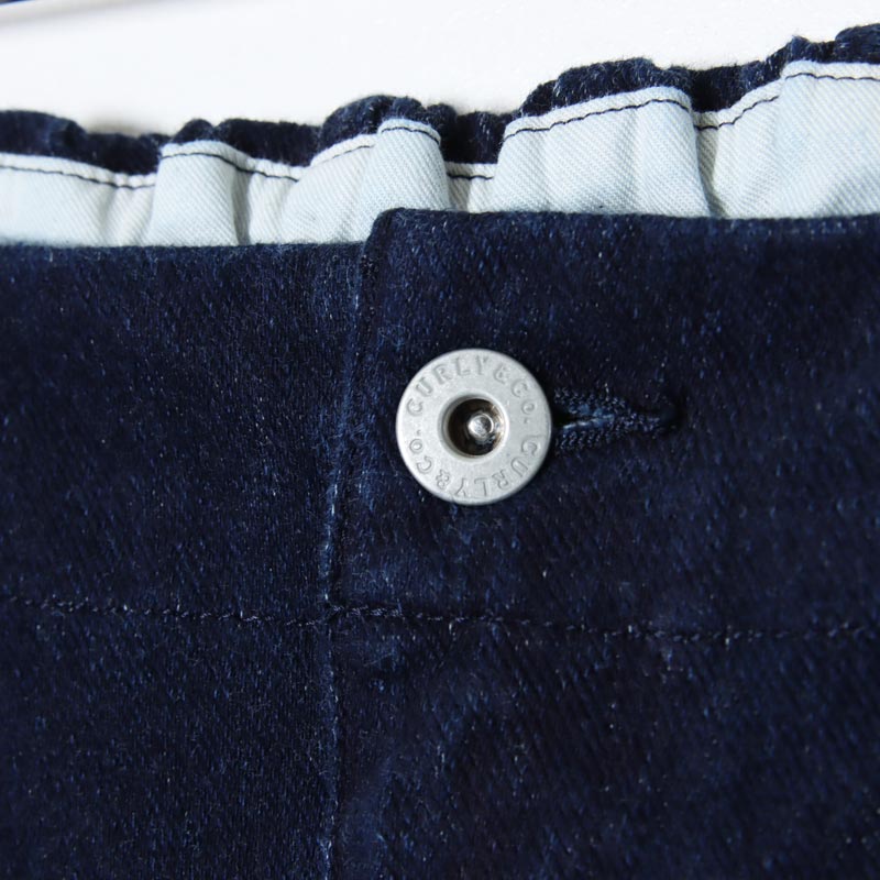 CURLY(�����꡼) KNIT DENIM 2 TUCK EZ WIDE SLACKS -INDIGO-