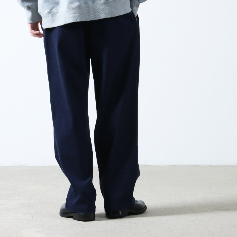 CURLY(�����꡼) KNIT DENIM 2 TUCK EZ WIDE SLACKS -INDIGO-