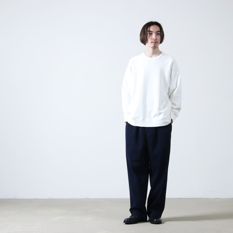 CURLY(�����꡼) KNIT DENIM 2 TUCK EZ WIDE SLACKS -INDIGO-