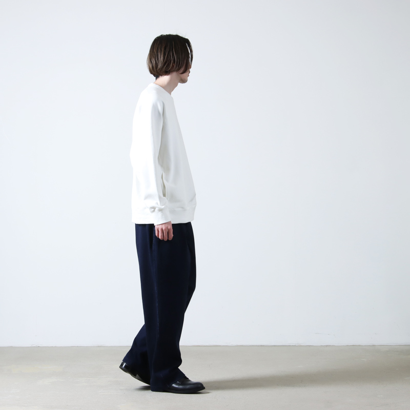 CURLY(�����꡼) KNIT DENIM 2 TUCK EZ WIDE SLACKS -INDIGO-