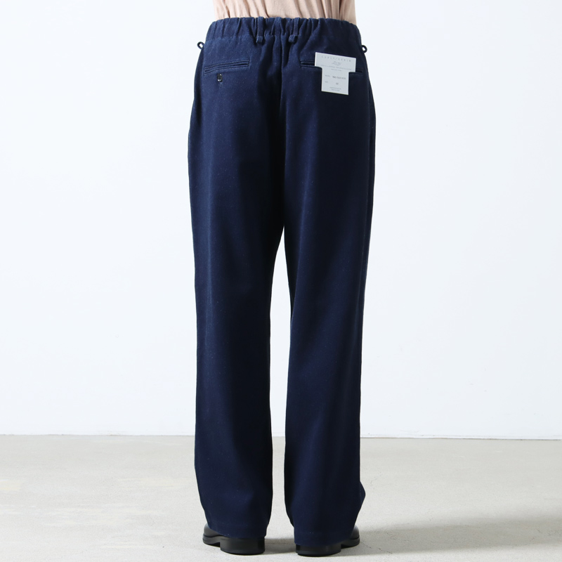 CURLY(�����꡼) KNIT DENIM 2 TUCK EZ WIDE SLACKS -INDIGO-