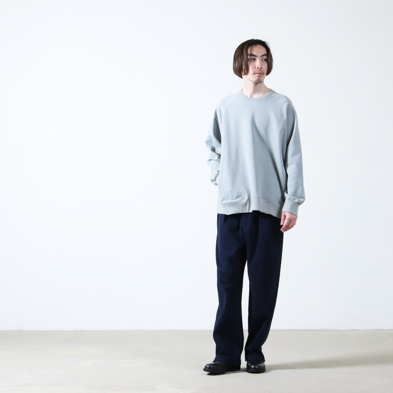 CURLY(�����꡼) KNIT DENIM 2 TUCK EZ WIDE SLACKS -INDIGO-