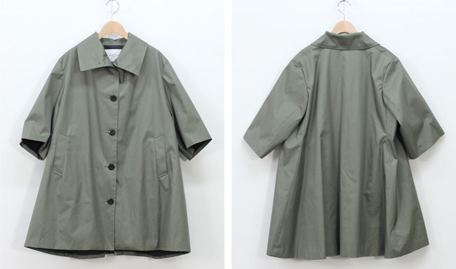 dahl'ia バーバリースタンドカラーコート col:OLIVE | cotyle