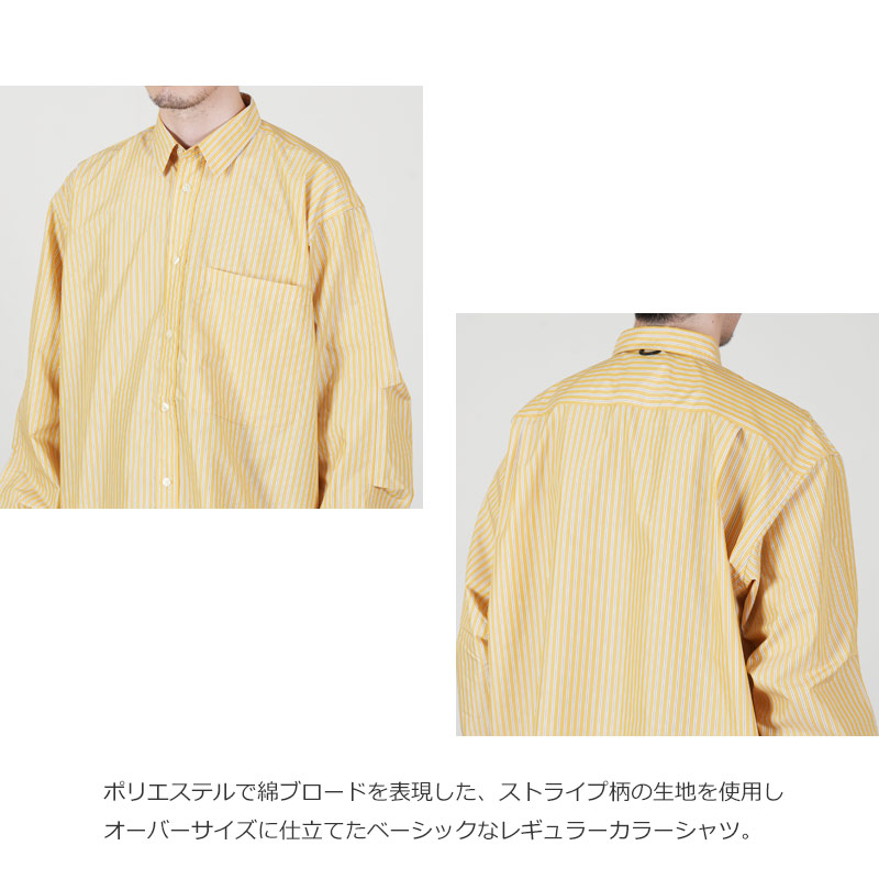 【DAIWA PIER39/ ダイワピア39】 レギュラーカラーシャツ(L) DAIWA PIER39 (ダイワピア39) TECH REGULAR COLLAR SHIRT L/S STRIPE