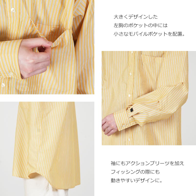 DAIWA PIER39 (ダイワピア39) TECH REGULAR COLLAR SHIRT L/S STRIPE