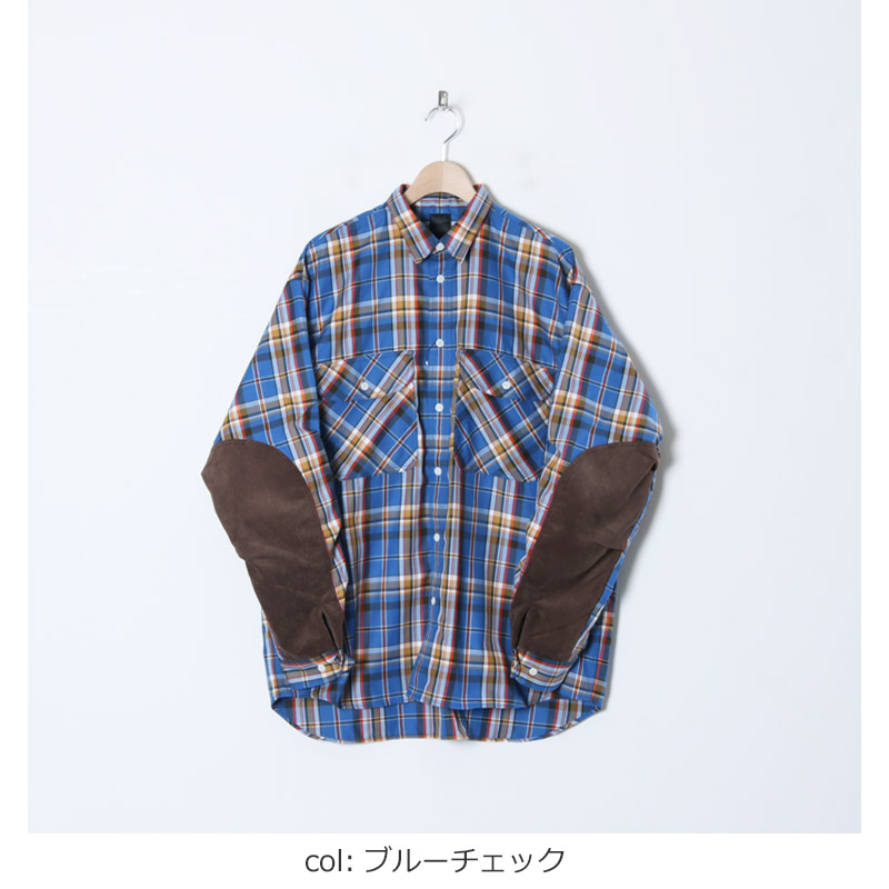 DAIWA PIER39 (ダイワピア39) TECH ELBOW PATCH WORK SHIRTS FLANNEL 