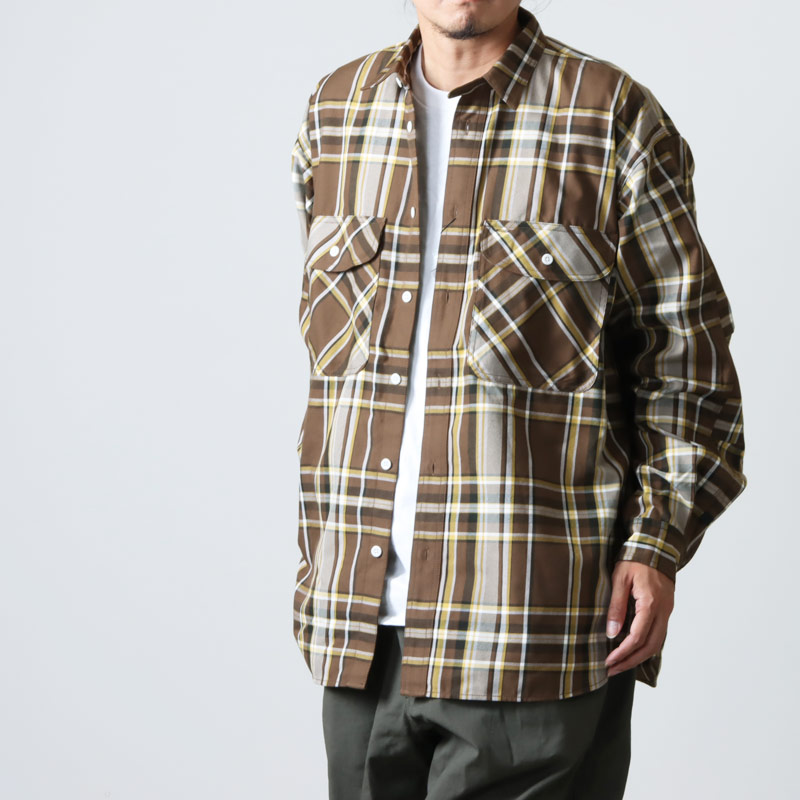 DAIWA PIER39 (ダイワピア39) TECH ELBOW PATCH WORK SHIRTS FLANNEL