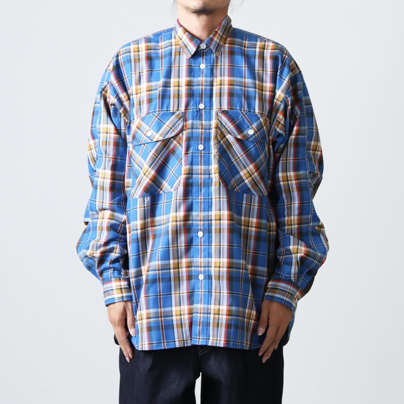 ダイワピア39 DAIWA PIER39  23SS  TECH ELBOW PATCH WORK SHIRTS FLANNEL　BE-87023 テックエルボーパッチチェックワーク長袖シャツ  メンズ S