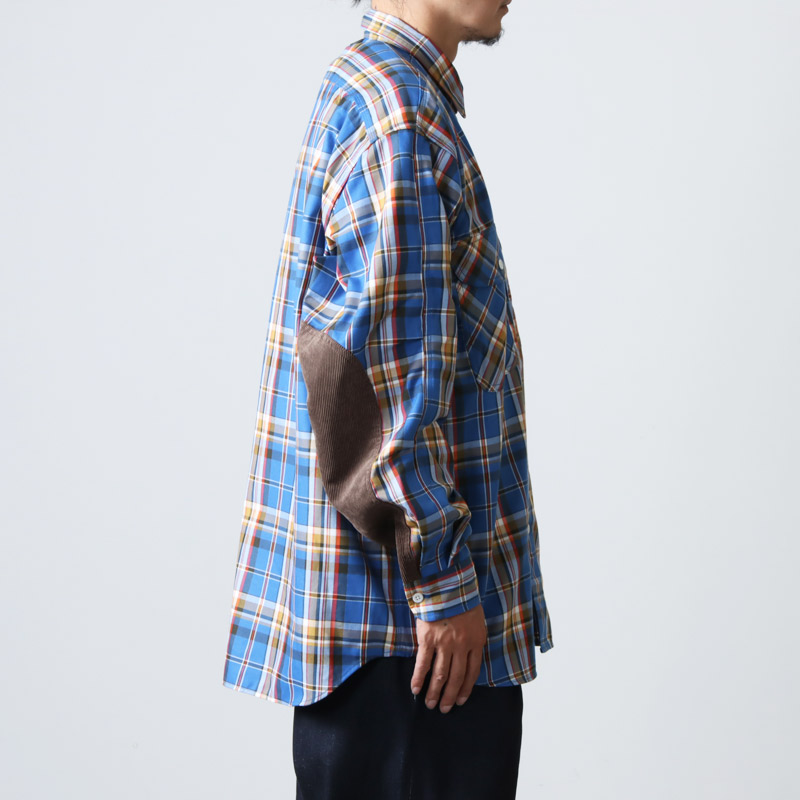 DAIWA PIER39 (ダイワピア39) TECH ELBOW PATCH WORK SHIRTS FLANNEL PLAIDS / テック エルボーパッチワークシャツ フランネルプレイズ