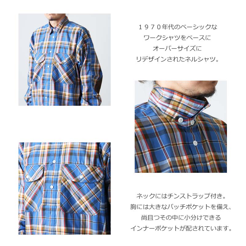 DAIWA PIER39 (ダイワピア39) TECH ELBOW PATCH WORK SHIRTS FLANNEL