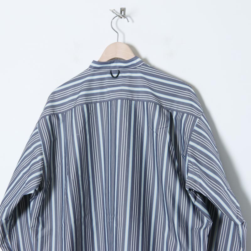 DAIWA PIER39 (ダイワピア39) TECH BAND COLLAR SHIRTS L/S STRIPE