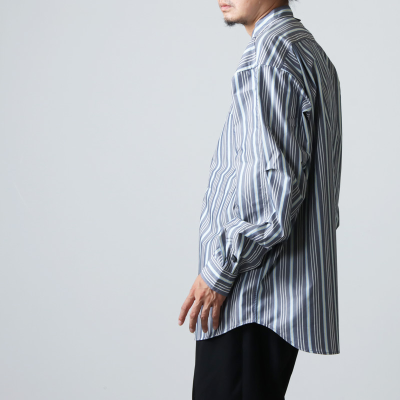 DAIWA PIER39(ԥ39) TECH BAND COLLAR SHIRTS L/S STRIPE