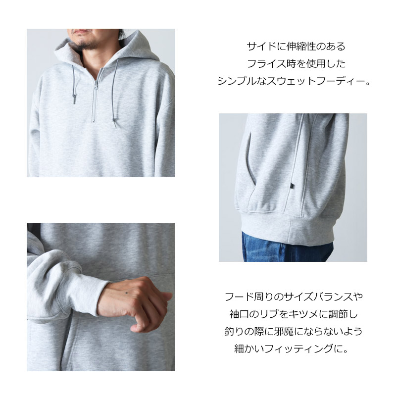 DAIWA PIER39 (ダイワピア39) TECH HALF ZIP SWEAT SHIRTS / テックハーフジップスウェットシャツ