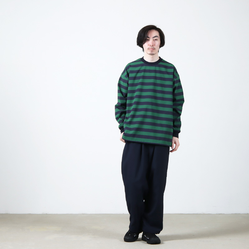 DAIWA PIER39 (ダイワピア39) TECH DRAWSTRING BORDER L/S TEE / テックドロー ストリングボーダーロングスリーブT