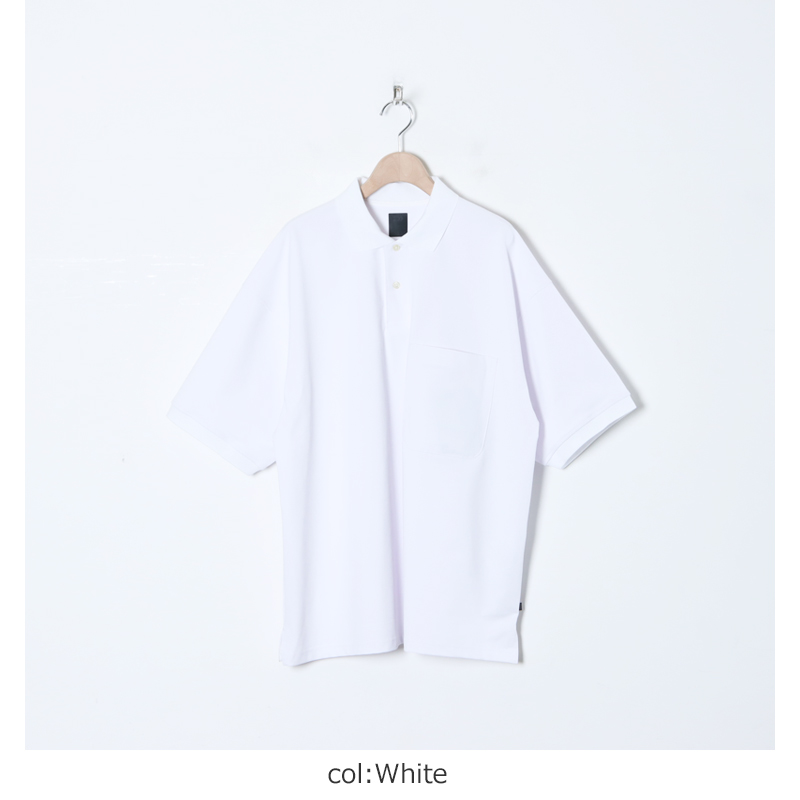 素材ポリエステル100%DAIWA PIER39 テックレギュラーカラーシャツ Lサイズ　ホワイト
