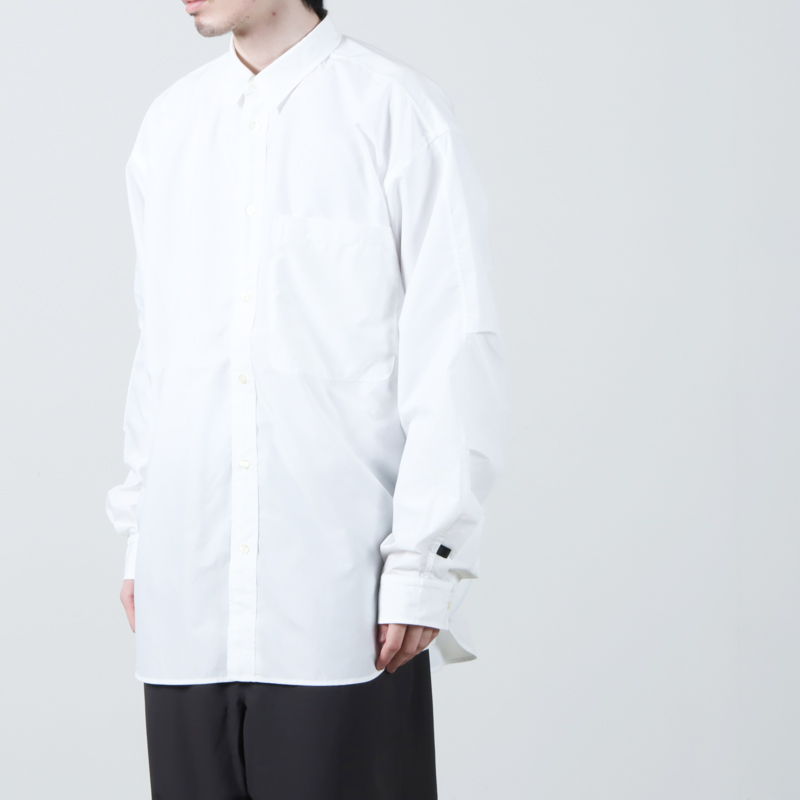 素材ポリエステル100%DAIWA PIER39 テックレギュラーカラーシャツ Lサイズ　ホワイト