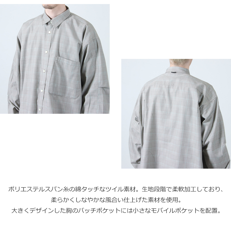 DAIWA PIER39(ԥ39) TECH REGULAR COLLAR SHIRT L/S GLEN CHECK
