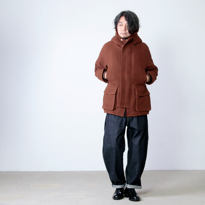 茄子紺 EEL AURORA MAN COAT | ochge.org