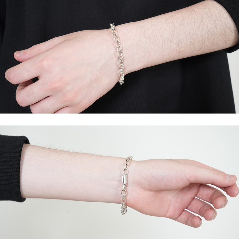 END CUSTOM JEWELLERS(����ɥ������ॸ�奨�꡼) Half rounded chain bracelet