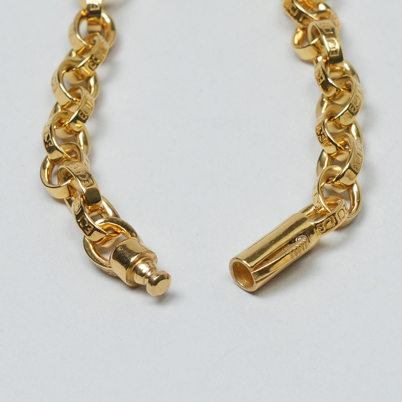 END CUSTOM JEWELLERS(����ɥ������ॸ�奨�꡼) Half rounded chain bracelet gold pt