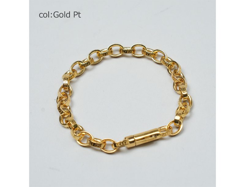 END CUSTOM JEWELLERS(����ɥ������ॸ�奨�꡼) Half rounded chain bracelet gold pt