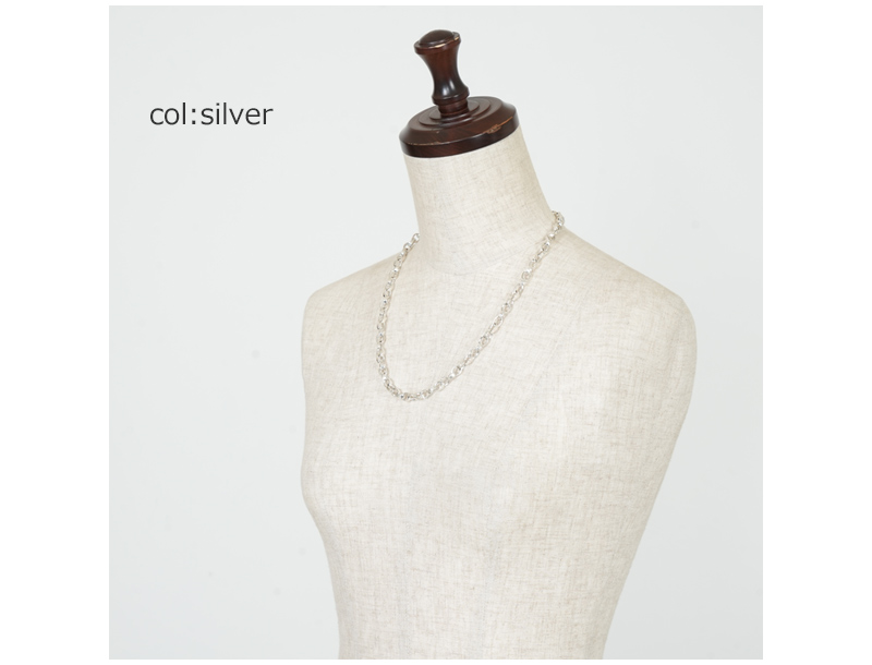 END CUSTOM JEWELLERS(����ɥ������ॸ�奨�꡼) Half rounded chain necklace 50cm