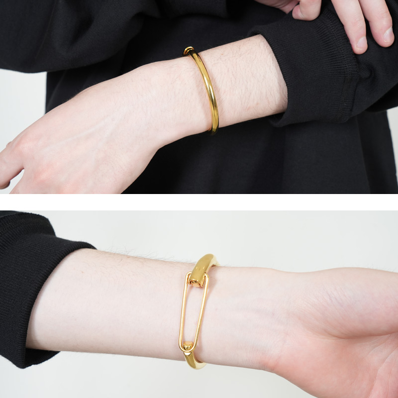 END CUSTOM JEWELLERS(����ɥ������ॸ�奨�꡼) Clip cuff gold plated