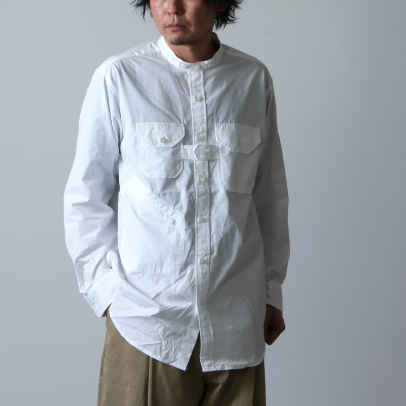 ENGINEERED GARMENTS (エンジニアードガーメンツ) Banded Collar Shirt ...