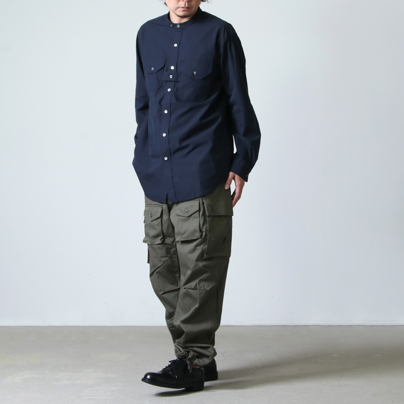 ENGINEERED GARMENTS (エンジニアードガーメンツ) Banded Collar Shirt ...