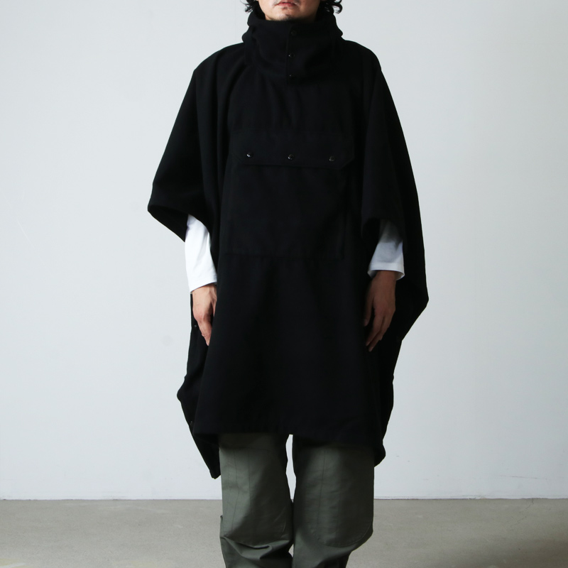 ENGINEERED GARMENTS (エンジニアードガーメンツ) Poncho -Polyester Fake Melton / ポンチョ