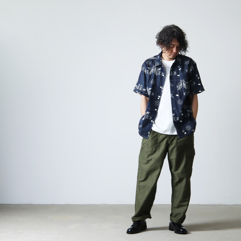 ENGINEERED GARMENTS(󥸥˥ɥ) Camp Shirt -Bird Embroidery Denim