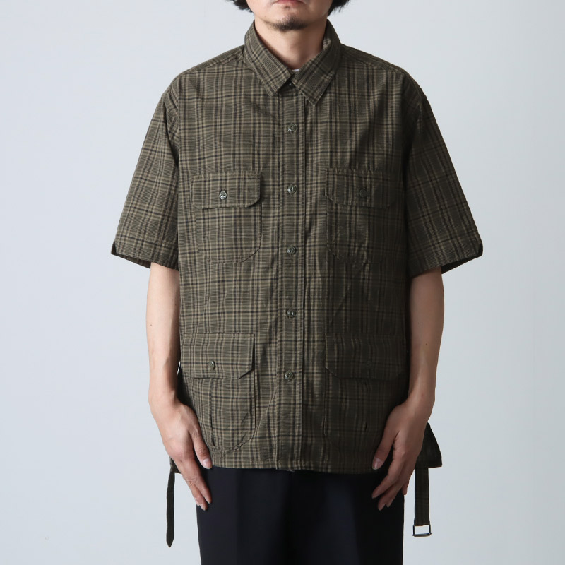 ENGINEERED GARMENTS (エンジニアードガーメンツ) S/S Bush Shirt -Cotton Madras Check /  ショートスリーブ ブッシュシャツ