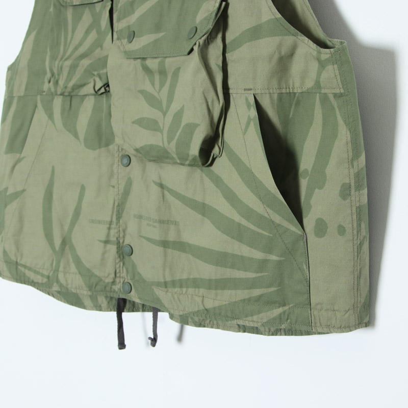 ENGINEERED GARMENTS(󥸥˥ɥ) Cover Vest -Leaf Print Cotton Poplin