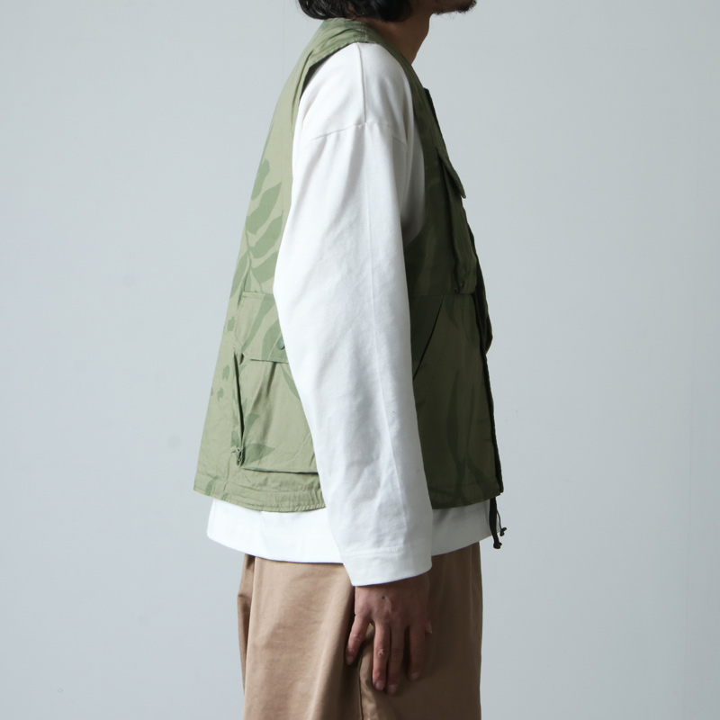 ENGINEERED GARMENTS(󥸥˥ɥ) Cover Vest -Leaf Print Cotton Poplin