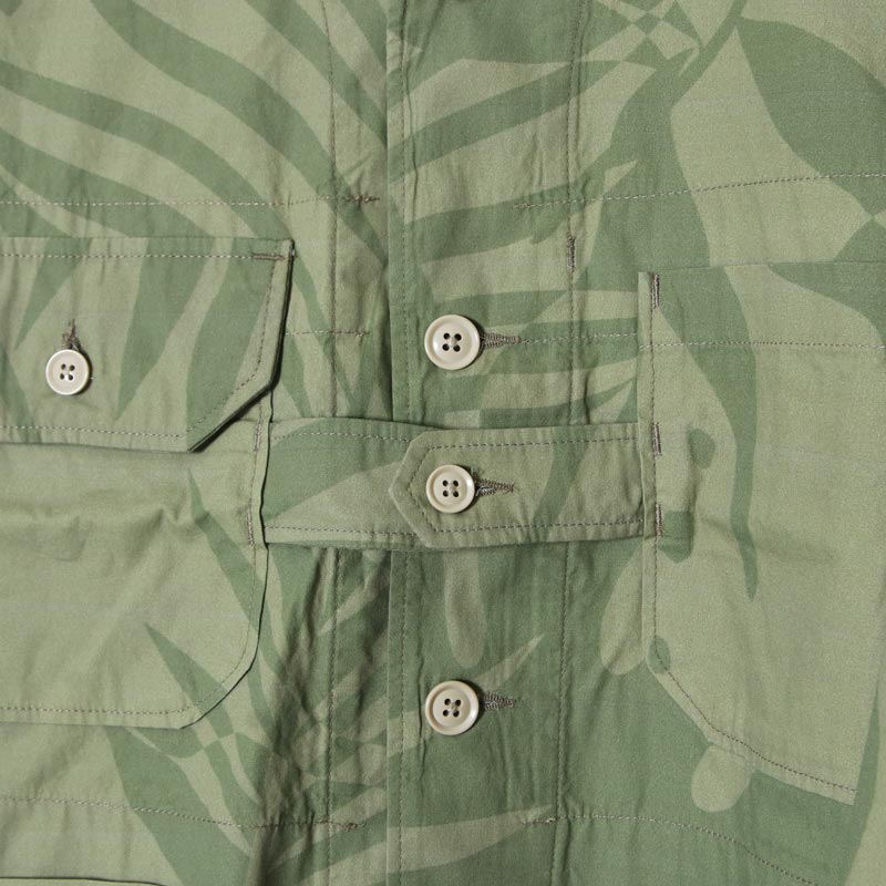 ENGINEERED GARMENTS(󥸥˥ɥ) Cardigan Jacket -Leaf Print Cotton Poplin