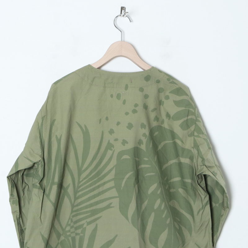 ENGINEERED GARMENTS (エンジニアードガーメンツ) Cardigan Jacket -Leaf Print Cotton  Poplin / カーディガンジャケット