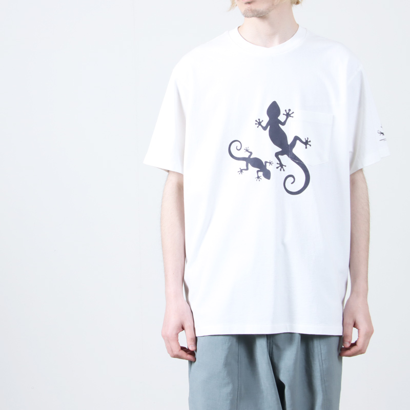 ENGINEERED GARMENTS(󥸥˥ɥ) Printed Cross Crew Neck T-shirt