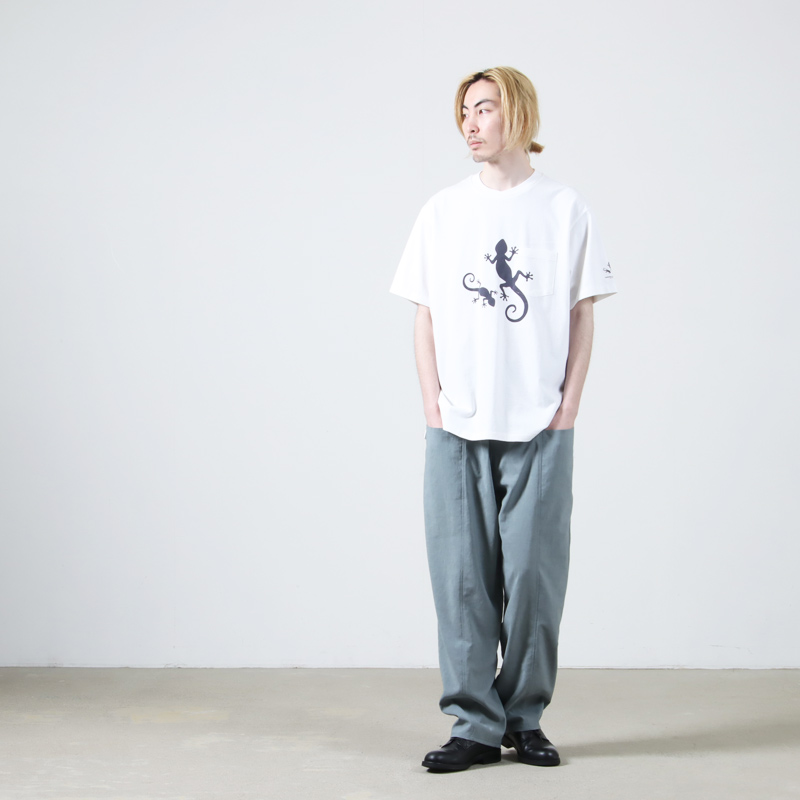 ENGINEERED GARMENTS(󥸥˥ɥ) Printed Cross Crew Neck T-shirt