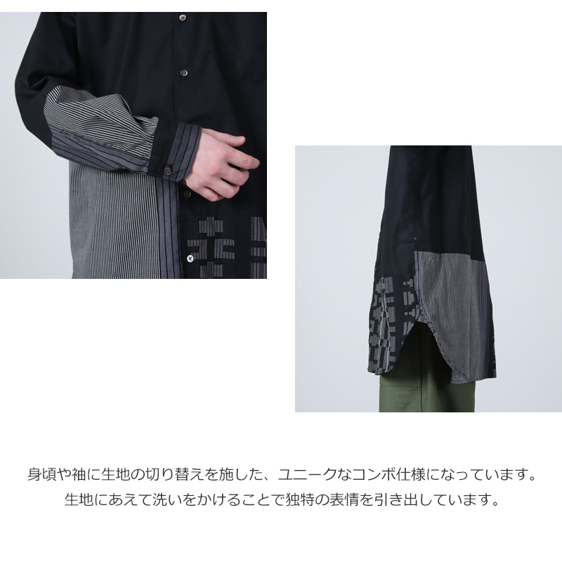 ENGINEERED GARMENTS(���󥸥˥����ɥ�������) Combo Spread Collar Shirt