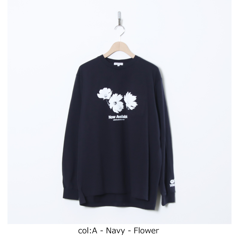 ENGINEERED GARMENTS(���󥸥˥����ɥ�������) Printed Cross Crew Neck L/S T-shirt