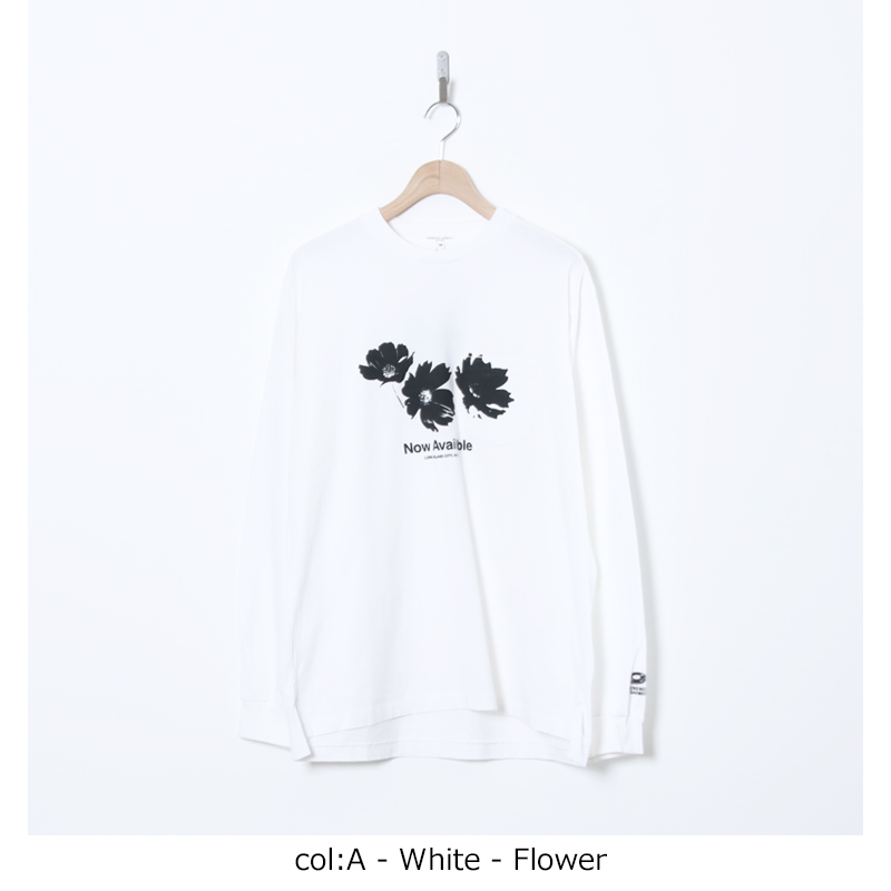 ENGINEERED GARMENTS(���󥸥˥����ɥ�������) Printed Cross Crew Neck L/S T-shirt