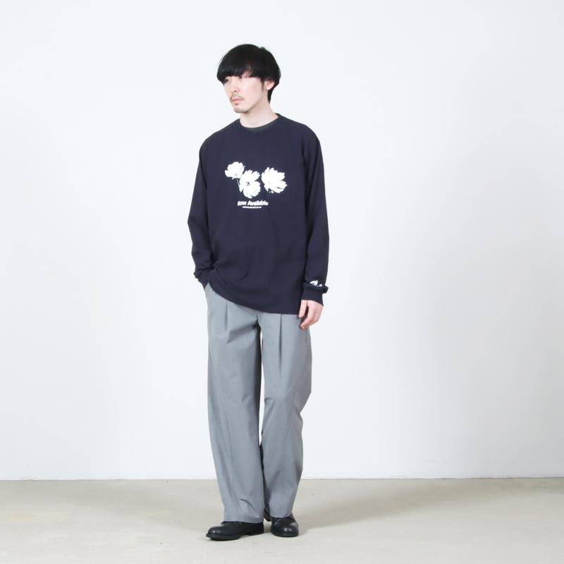 ENGINEERED GARMENTS(���󥸥˥����ɥ�������) Printed Cross Crew Neck L/S T-shirt
