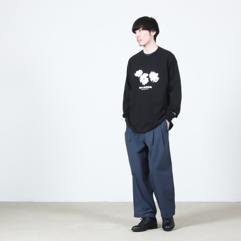 ENGINEERED GARMENTS(���󥸥˥����ɥ�������) Printed Cross Crew Neck L/S T-shirt