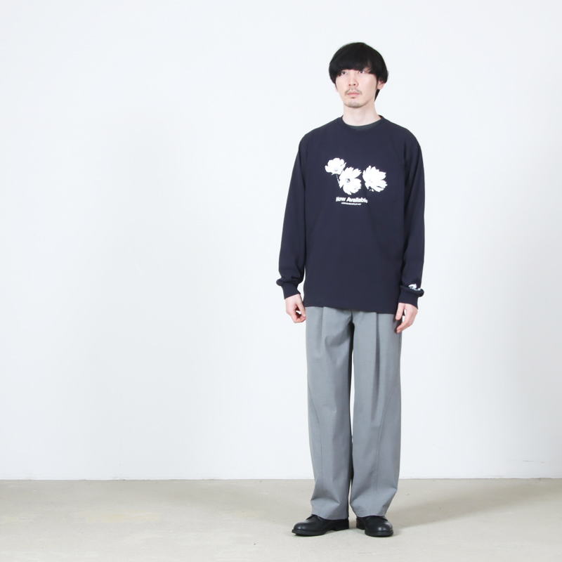 ENGINEERED GARMENTS(���󥸥˥����ɥ�������) Printed Cross Crew Neck L/S T-shirt