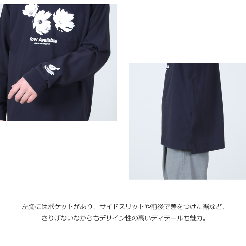 ENGINEERED GARMENTS(���󥸥˥����ɥ�������) Printed Cross Crew Neck L/S T-shirt